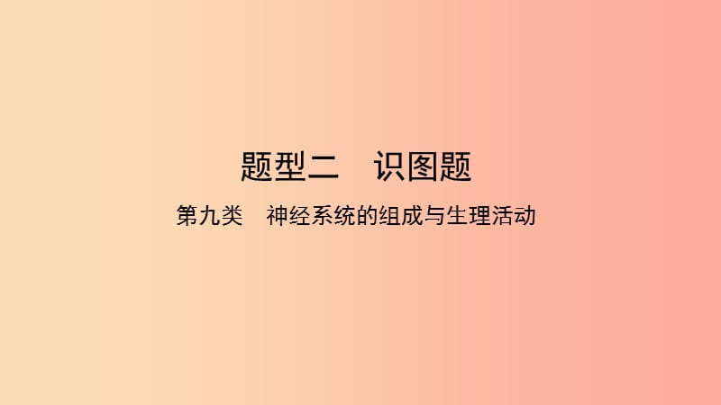 2019中考生物总复习 第二部分 重点题型探究 题型二 识图题 第九类 神经课件.ppt_第1页