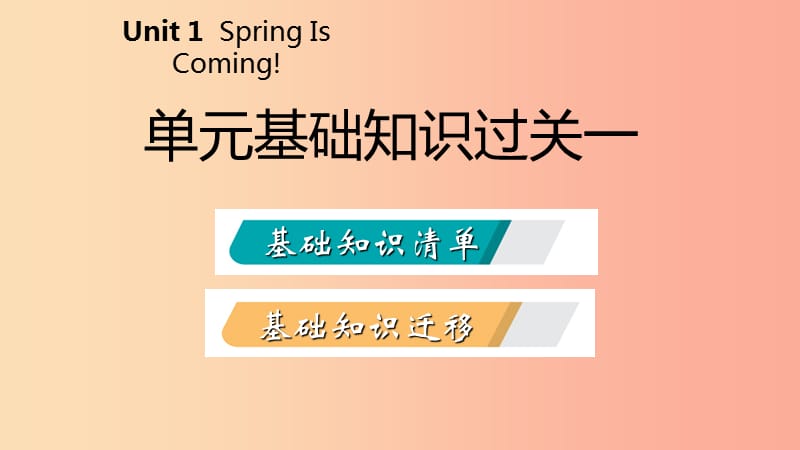 2019年春八年级英语下册Unit1SpringIsComing基础知识过关一课件新版冀教版.ppt_第2页