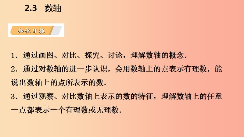 2019年秋七年级数学上册 第二章 有理数 2.3 数轴 2.3.1 数轴导学课件（新版）苏科版.ppt_第3页