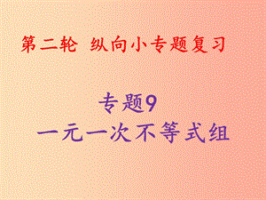 2019中考數(shù)學(xué)總復(fù)習(xí) 第二輪 縱向小專題復(fù)習(xí) 專題9 一元一次不等式組課件.ppt