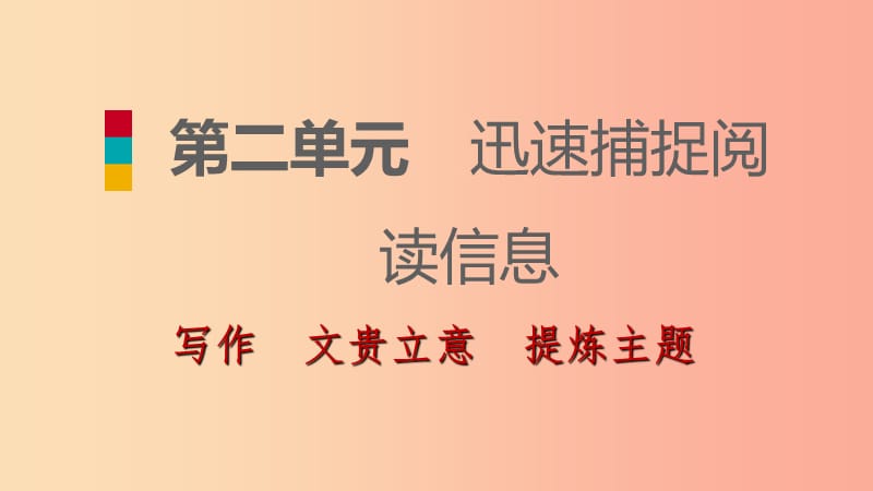 2019-2020九年级语文下册 第二单元 写作 文贵立意 提炼主题习题课件 苏教版.ppt_第1页