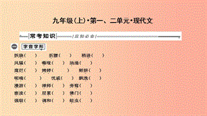 2019年中考語文總復習 第一部分 教材基礎自測 九上 第一、二單元 現代文課件 新人教版.ppt