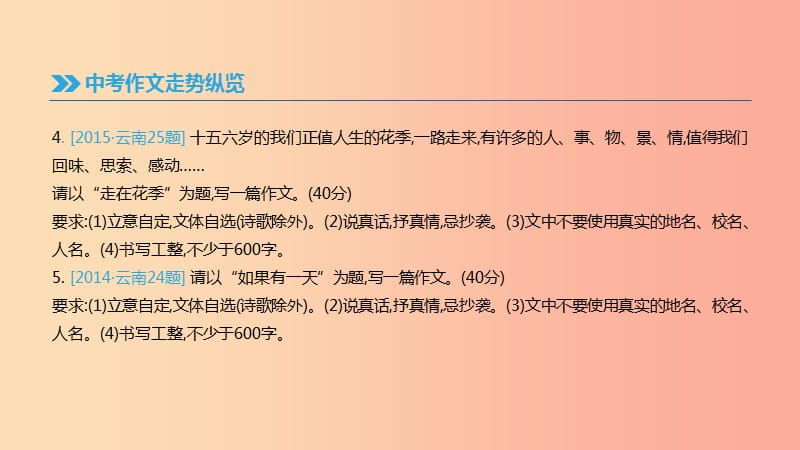 云南省2019年中考语文总复习 写作 专题15 云南中考作文评析课件.ppt_第3页