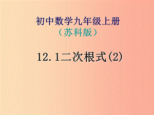 八年級數(shù)學下冊 12.1 二次根式課件 （新版）蘇科版.ppt