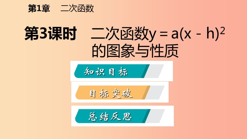 九年级数学下册 第1章 二次函数 1.2 二次函数的图象与性质 1.2.3 二次函数y＝a（x-h）2的图象与性质 湘教版.ppt_第2页