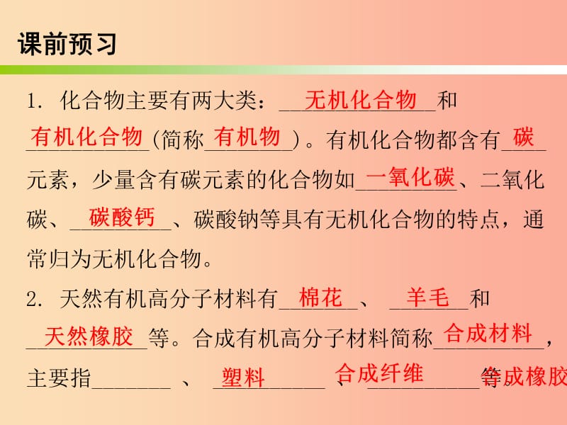 2019秋九年级化学下册 第十二单元 化学与生活 课题3 有机合成材料（内文）课件 新人教版.ppt_第2页