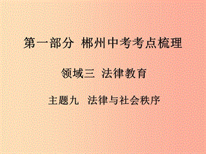 湖南省郴州市2019中考政治 領(lǐng)域三 法律教育 主題九 法律與社會(huì)秩序課件.ppt