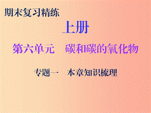 2019秋九年級化學上冊 期末復習精煉 第六單元 碳和碳的氧化物 專題一 本章知識梳理課件 新人教版.ppt