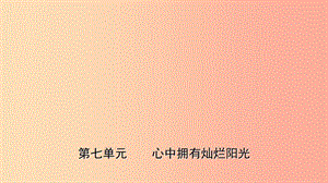 山東省東營市2019年中考道德與法治總復(fù)習(xí) 七下 第七單元 心中擁有燦爛陽光課件.ppt