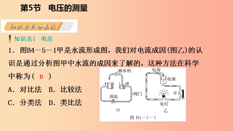 八年级科学上册第4章电路探秘4.5电压的测量4.5.1电压及其测量练习课件新版浙教版.ppt_第3页