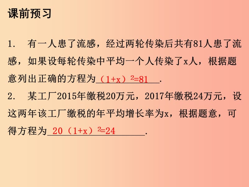 九年级数学上册第二十一章一元二次方程21.3实际问题与一元二次方程第1课时实际问题与一元二次方程一.ppt_第3页