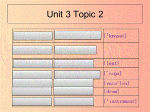 八年級(jí)英語(yǔ)上冊(cè) Unit 3 Our Hobbies Topic 2 What sweet music詞匯檢測(cè)課件 （新版）仁愛(ài)版.ppt