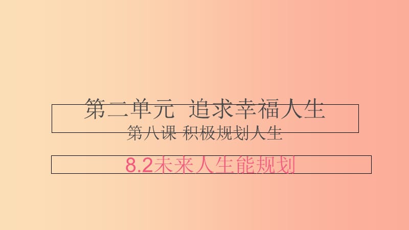 九年级道德与法治上册 第二单元 追求幸福人生 第8课 积极规划人生 第2框 未来人生能规划课件 陕教版.ppt_第2页