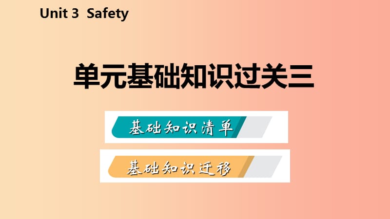 2019年秋九年级英语上册Unit3Safety基础知识过关三导学课件新版冀教版.ppt_第2页