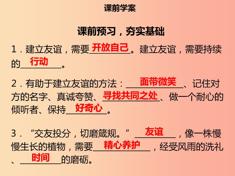 七年级道德与法治上册 第二单元 友谊的天空 第5课 让友谊之树常青 第1框 让友谊之树常青习题 新人教版.ppt_第3页