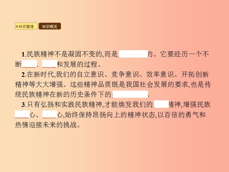 九年级政治全册 第3单元 熔铸民族魂魄 第10课 弘扬民族精神 第2站 培育民族精神课件 北师大版.ppt_第2页