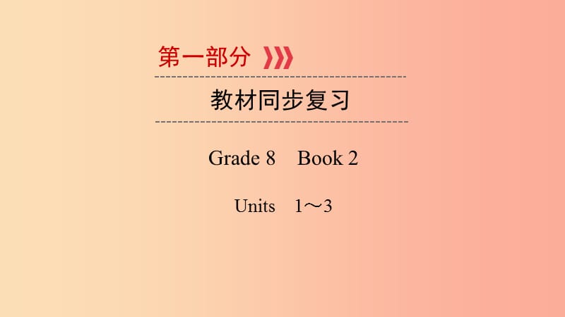 （贵阳专用）2019中考英语总复习 第1部分 教材同步复习 Grade 8 book 2 Units 1-3课件.ppt_第1页
