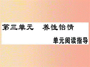 （安徽專版）2019春八年級語文下冊 第三單元閱讀指導習題課件 新人教版.ppt