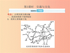 山東省2019年中考地理 八年級(jí) 第四章 中國(guó)的經(jīng)濟(jì)與文化 第2課時(shí) 交通與文化復(fù)習(xí)課件.ppt