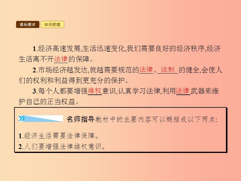 八年级政治上册 第三单元 关注经济生活 第一节 我们身边的经济生活 第3框 经济生活需要法律保障 湘教版.ppt_第3页