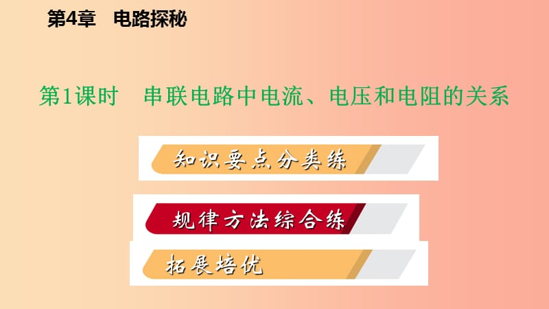 八年级科学上册 第4章 电路探秘 4.7 电路分析与应用 4.7.1 串联电路中电流、电压和电阻的关系练习 浙教版.ppt_第2页