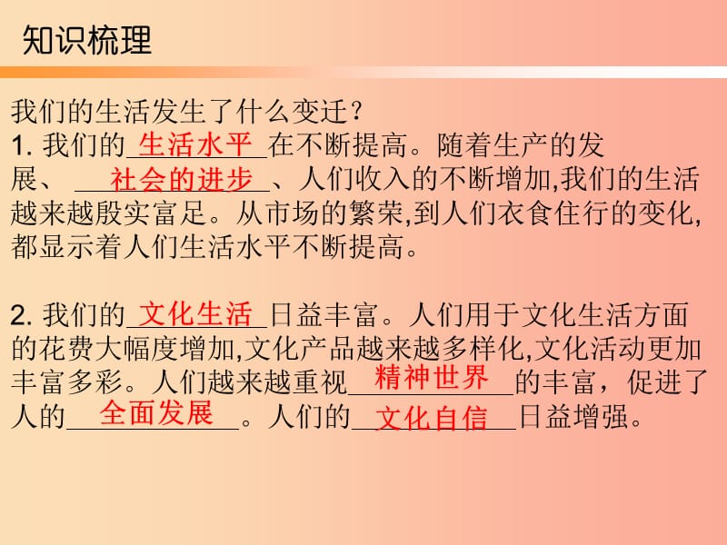 九年级道德与法治上册 第1单元 感受时代脉动 第1课 认识社会巨变 第1站 我们生活的变迁课件 北师大版.ppt_第3页