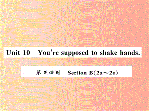 （襄陽(yáng)專用）2019年秋九年級(jí)英語(yǔ)全冊(cè) Unit 10 You’re supposed to shake hands（第5課時(shí)）新人教 新目標(biāo)版.ppt