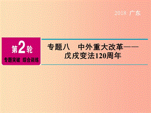 廣東省2019年中考歷史總復習 第2輪 專題突破 綜合訓練 專題八 中外重大改革—戊戌變法120周年課件.ppt