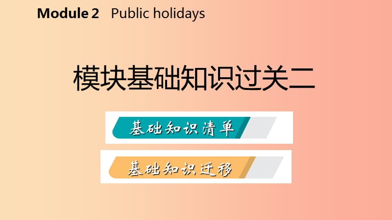 广西2019年秋九年级英语上册 Module 2 Public holidays基础知识过关二课件（新版）外研版.ppt_第2页