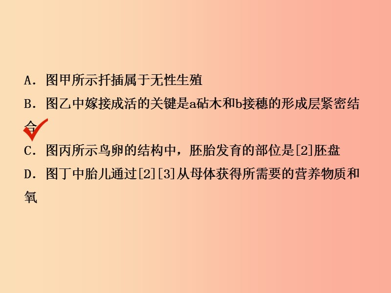 （江西专版）2019中考生物 第2部分 专题八 生物的生殖、发育与遗传复习课件.ppt_第3页