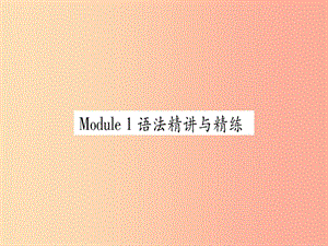 廣西2019秋九年級英語下冊 Module 1 Travel語法精講與精練習題課件（新版）外研版.ppt