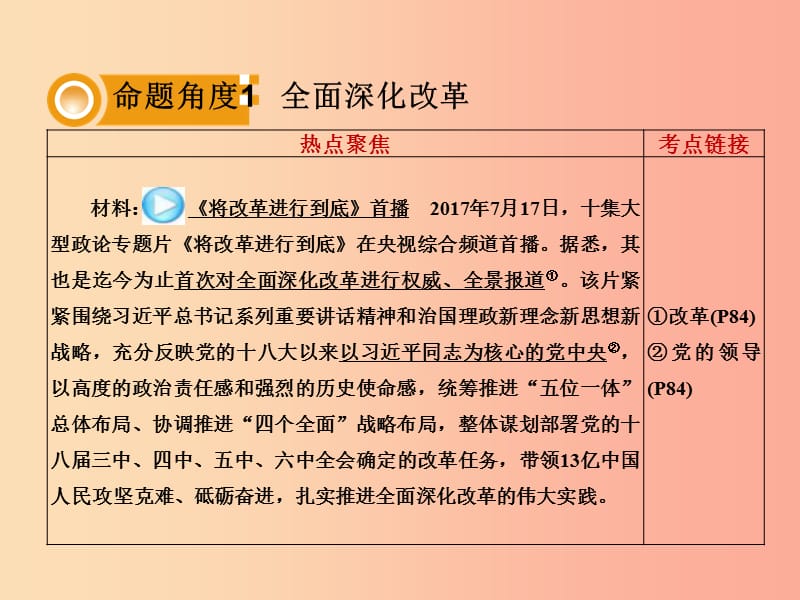 湖南省2019中考政治 第三部分 热点专题攻略 专题四 大型政论专题片《将改革进行到底》课件 新人教版.ppt_第2页