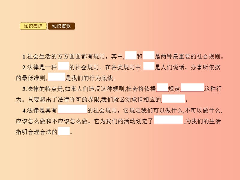 七年级政治下册 第三单元 生活离不开规则 第八课 法律是特殊的规则 第2框 认识法律规则课件 北师大版.ppt_第3页