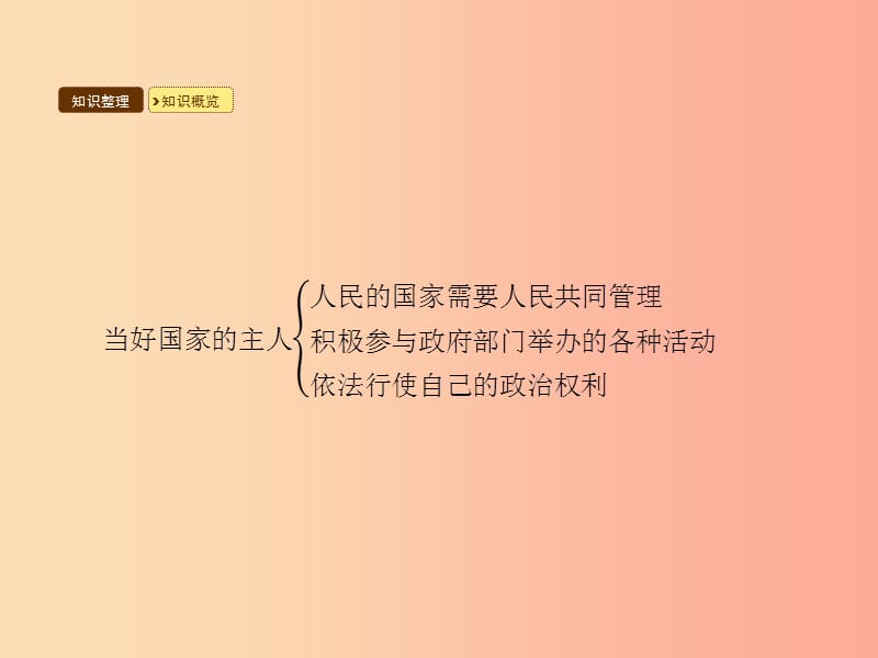 九年级政治全册 第1单元 感受时代脉动 第3课 参与民主政治 第2站 当好国家的主人课件 北师大版.ppt_第3页