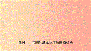 河北省2019年中考道德與法治 專題復(fù)習(xí)五 堅持依法治國 建設(shè)法治國家（課時1我國的基本制度與國家機構(gòu)）課件.ppt