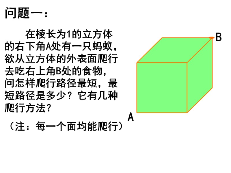 正方体、长方体中最短路线.ppt_第1页