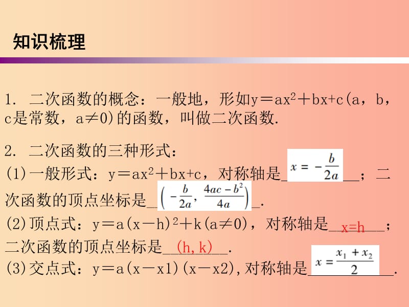 广东省2019年中考数学复习 第一部分 知识梳理 第三章 函数 第12讲 二次函数课件.ppt_第3页