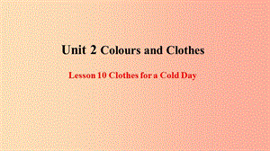 七年级英语上册 Unit 2 Colours and Clothes Lesson 10 Clothes for a Cold Day预习课件 冀教版.ppt