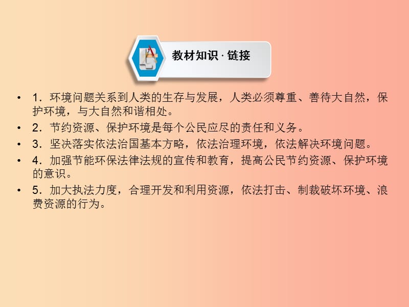 （云南专版）2019年中考道德与法治 第3部分 热点专题解读 热点1 坚持绿色发展 建设美丽中国复习课件.ppt_第2页