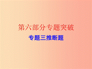 廣東省2019年中考化學(xué)復(fù)習(xí) 第六部分 專題突破 專題三 推斷題（作業(yè)本）課件.ppt