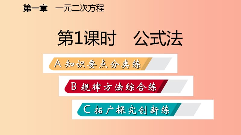 九年级数学上册 第二章 一元二次方程 3 用公式法求解一元二次方程 第1课时 公式法习题课件 北师大版.ppt_第2页