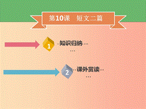 2019年秋季八年級(jí)語(yǔ)文上冊(cè) 第三單元 第10課 短文二篇習(xí)題課件 新人教版.ppt