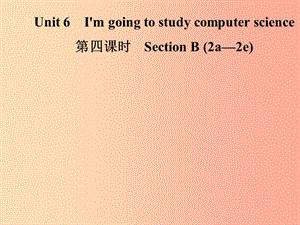 八年級英語上冊 Unit 6 I’m going to study computer science（第4課時）Section B（2a-2e）導學 新人教版.ppt