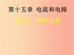 湖南省九年級物理全冊 15.1兩種電荷課件 新人教版.ppt