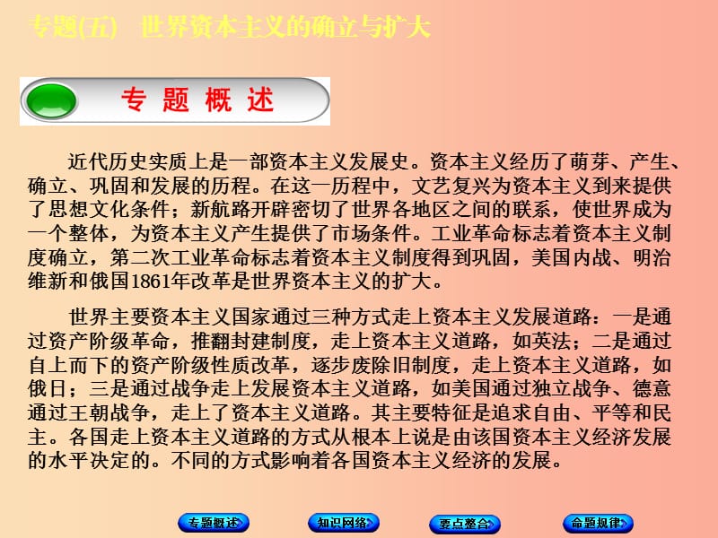 江苏省2019年中考历史倒计时10天专项突破专题五世界资本主义的确立与扩大课件.ppt_第2页