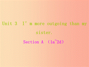 八年級(jí)英語(yǔ)上冊(cè) Unit 3 I’m more outgoing than my sister課件 新人教版.ppt