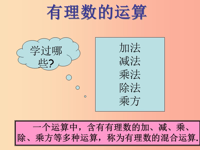 七年级数学上册 第三章 有理数的运算 3.4 有理数的混合运算(第1课时)课件 （新版）青岛版.ppt_第2页