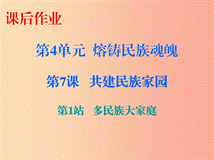 九年級道德與法治上冊 第4單元 熔鑄民族魂魄 第7課 共建民族家園 第1站 多民族大家庭課件 北師大版.ppt