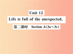 （安徽專版）2019年秋九年級(jí)英語(yǔ)全冊(cè) Unit 12 Life is full of the unexpected（第2課時(shí)）新人教 新目標(biāo)版.ppt