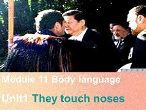 天津市七年級英語下冊 Module 11 Body language Unit 1 They touch noses課件（新版）外研版.ppt